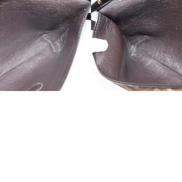 DIOR Trotter Canvas Shoulder Bag Brown Gold - Picture 12 of 12